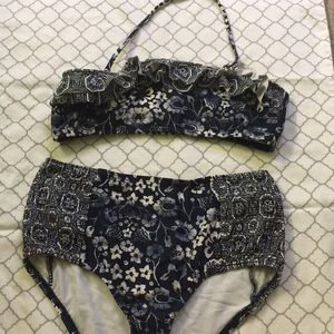 High wasted bathing suit